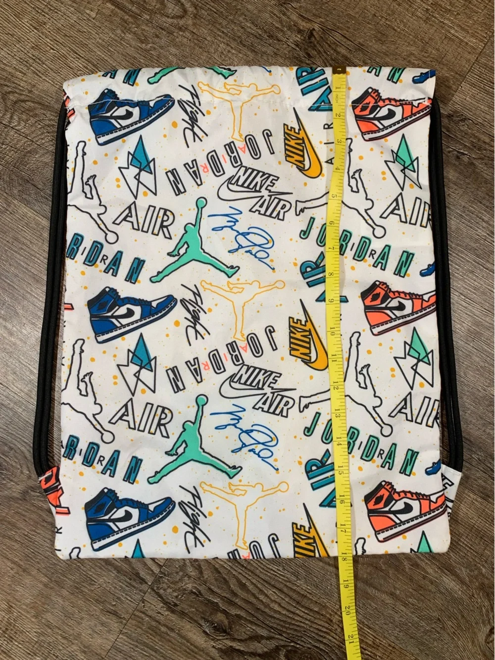 Nike Air Jordan Jumpman Drawstring Gym Bag School Sports Backpack Multicolored